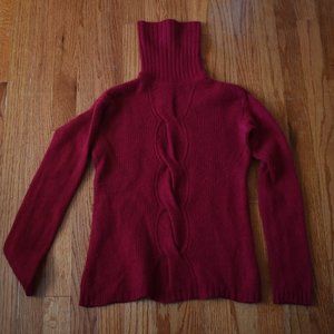 Garnet Hill Women's 100% Cashmere Red Sweater Size XS